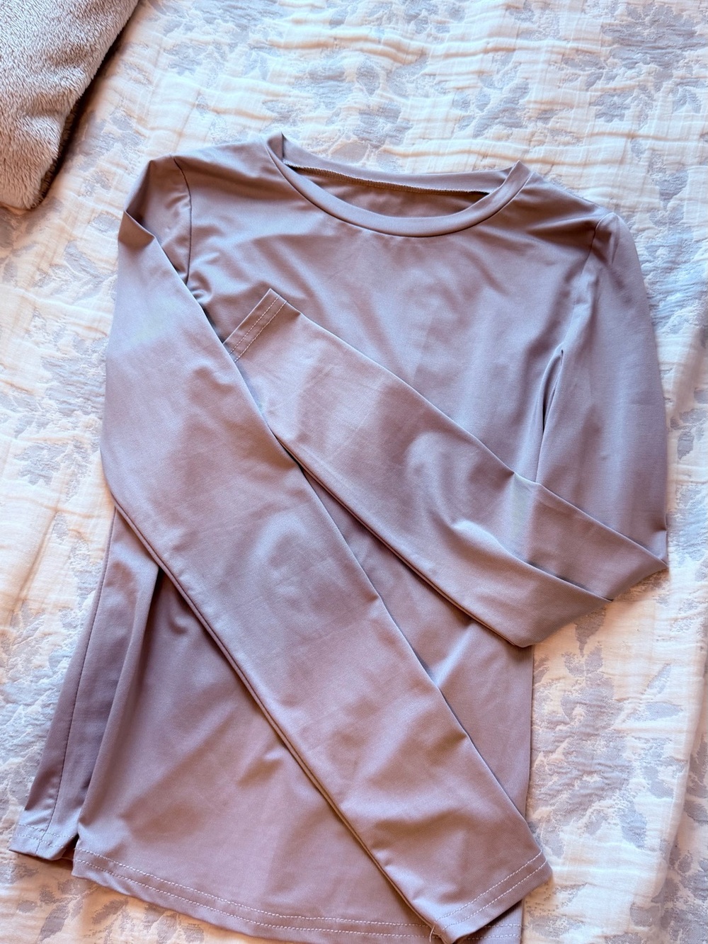 Women's Long Sleeve Grey/Beige